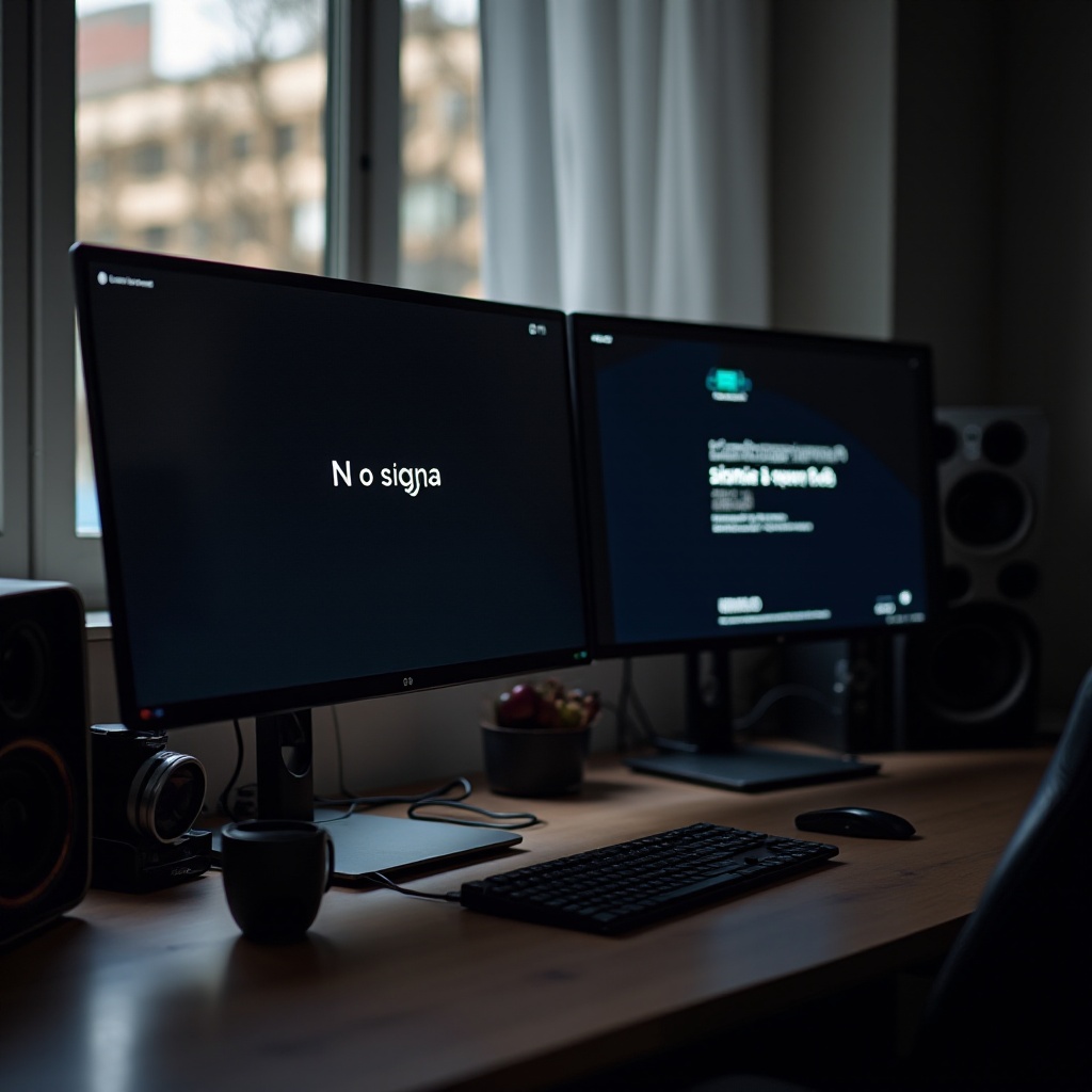 tidak ada sinyal di monitor kedua