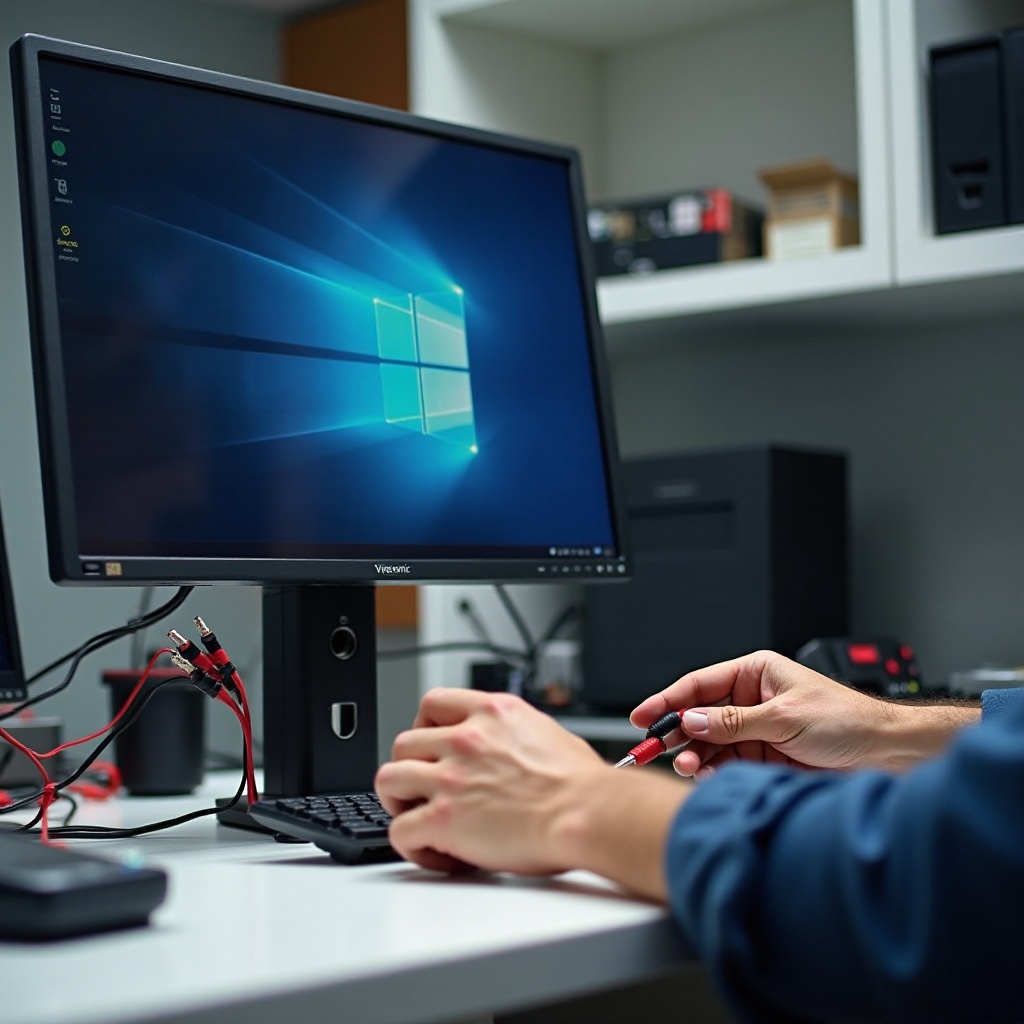 Viewsonic-monitor gaat niet aan met computer