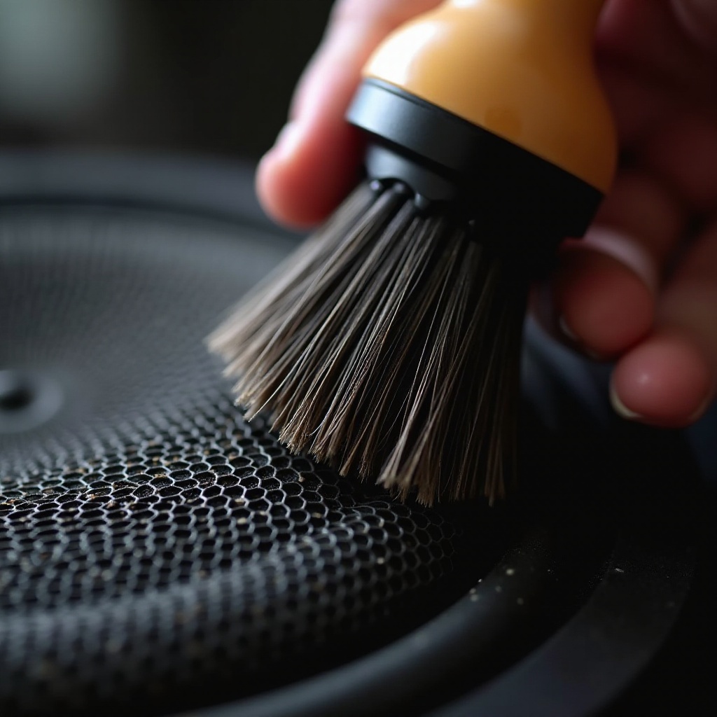 スピーカーメッシュの掃除方法