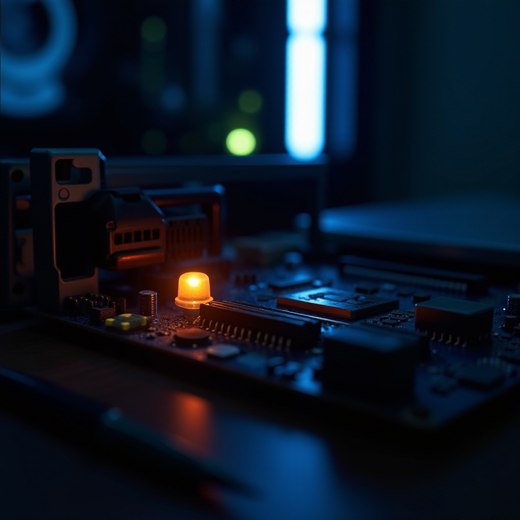 orange light on motherboard no display