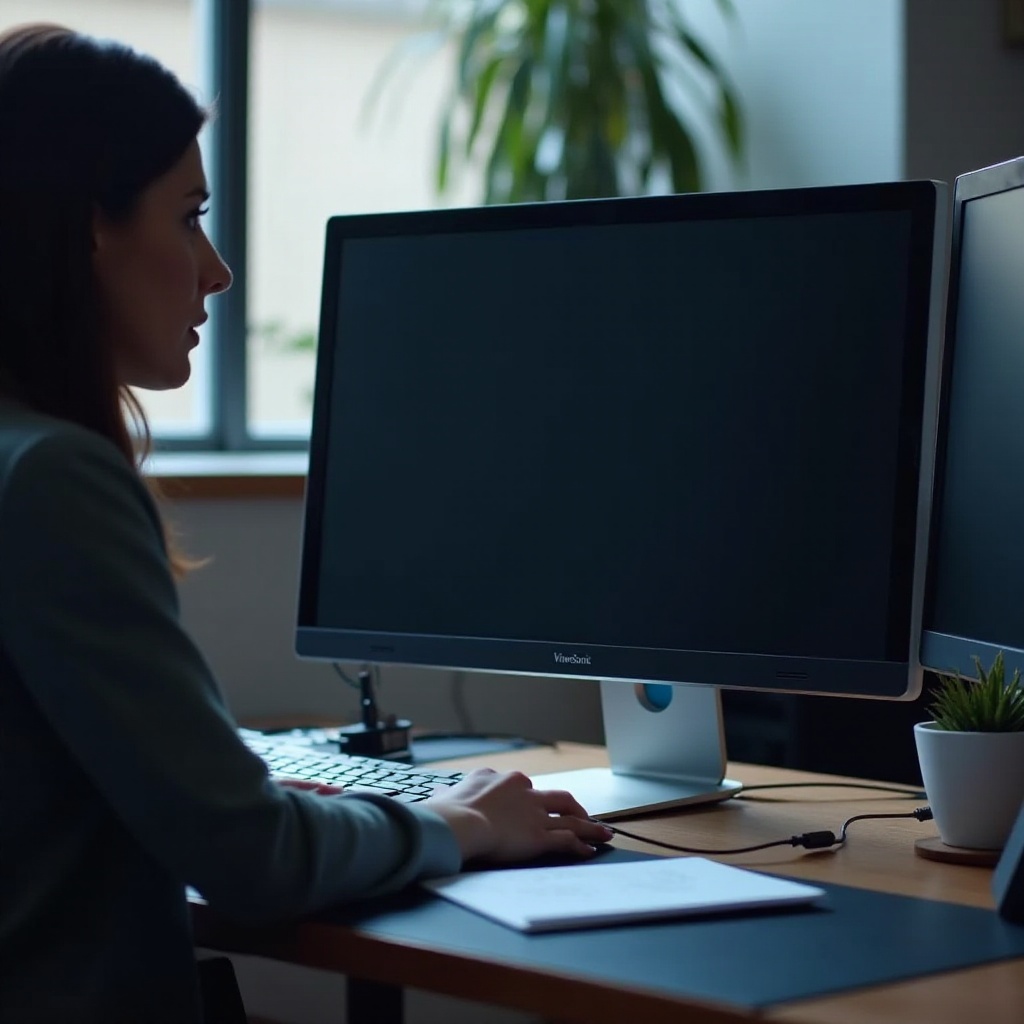 Viewsonic-monitor gaat niet aan met computer