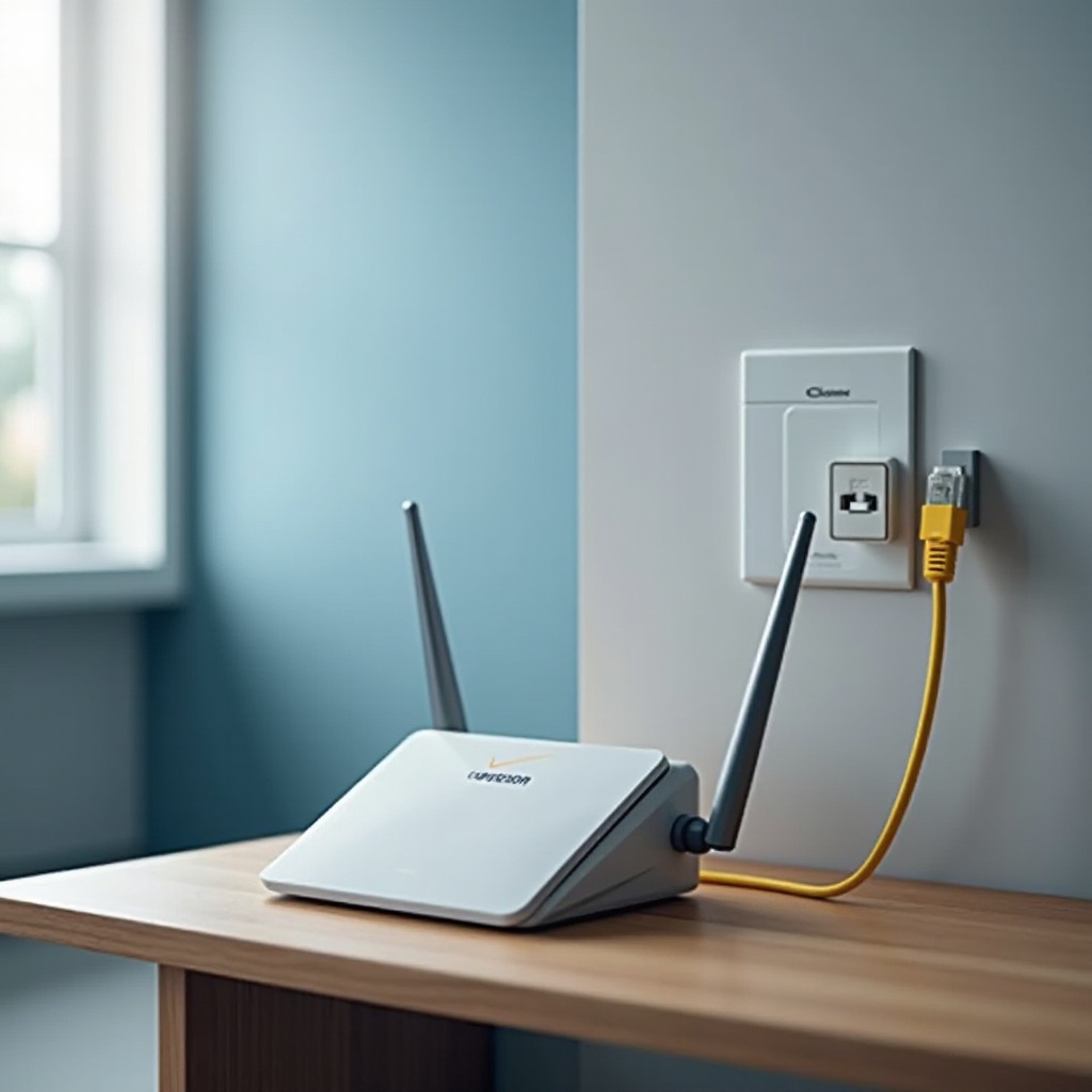 Verizon-router kabelinstallatie