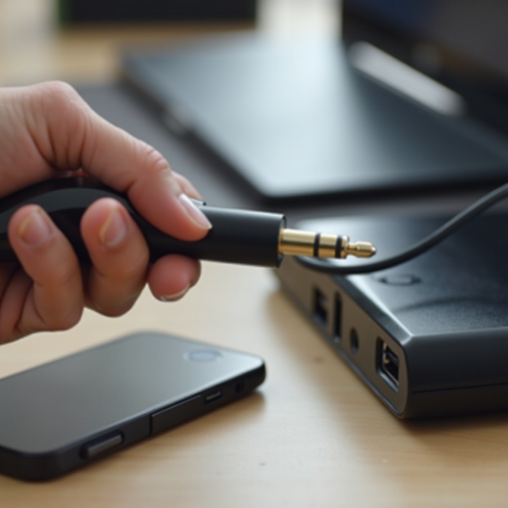 menghubungkan speaker ke jack 3,5 mm