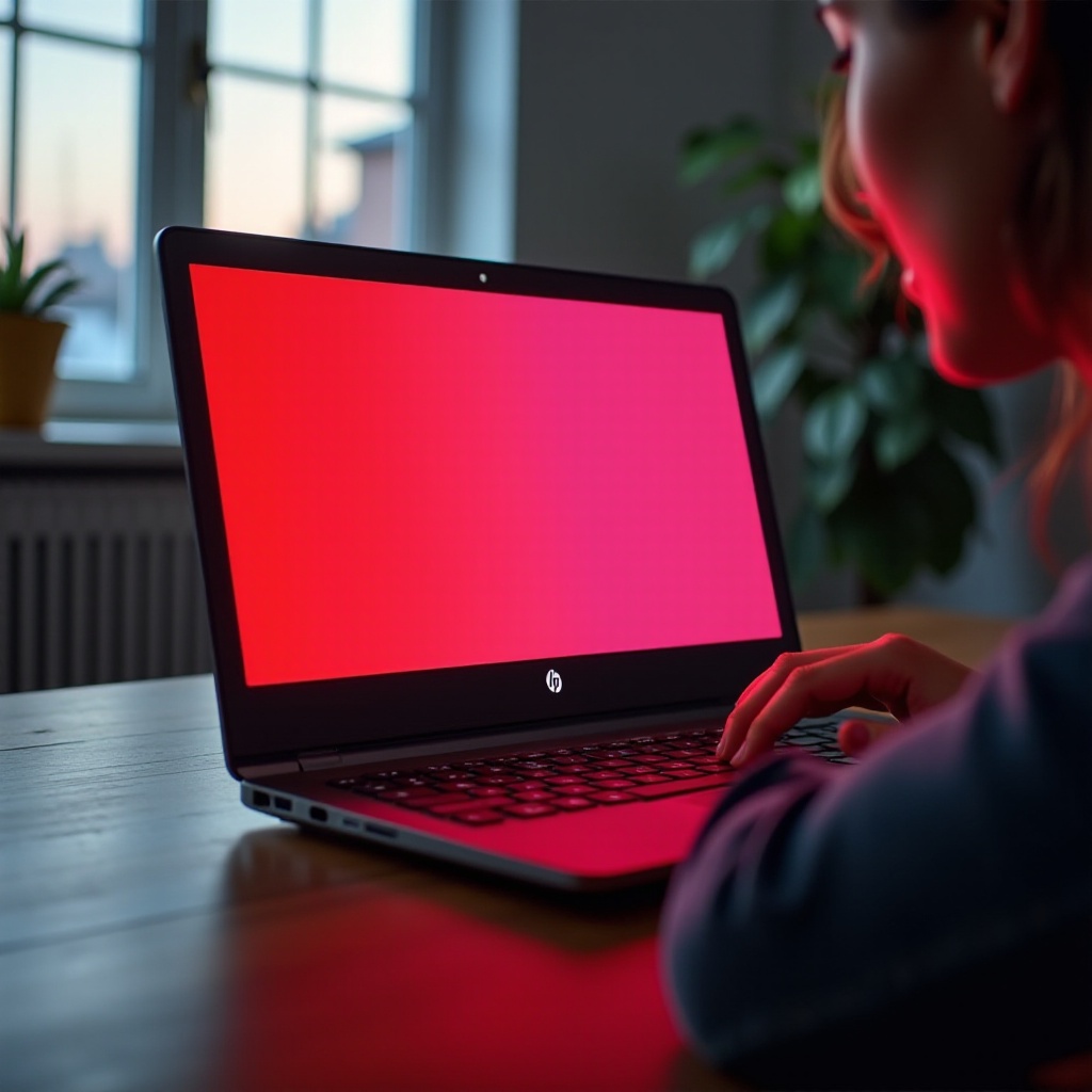 HPのノートパソコンの色が正しくありません。赤がピンクです。