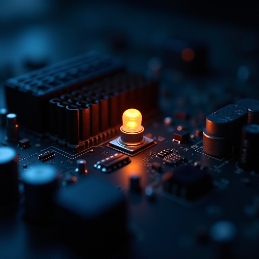 ไฟสีส้มบนเมนบอร์ดไม่มีการแสดงผล