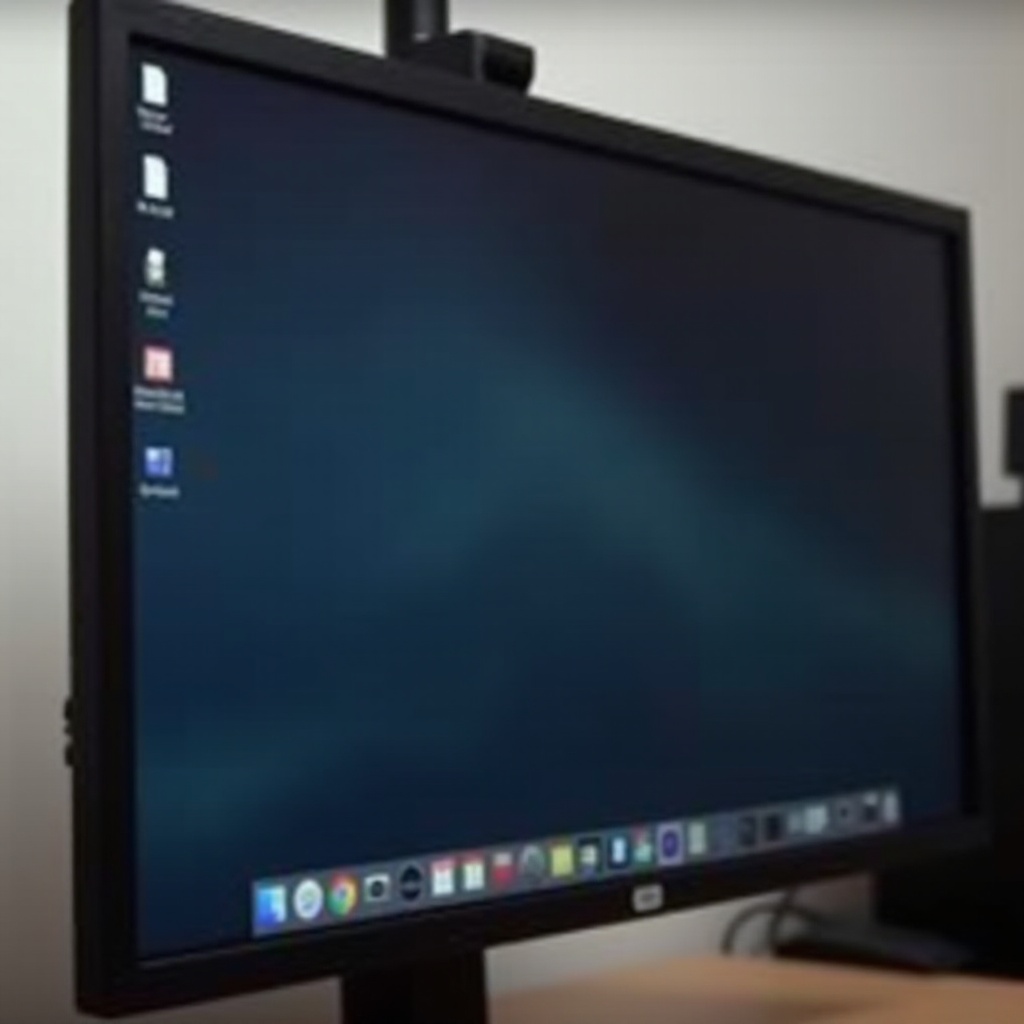 layar ultrawide berkedip di satu sisi