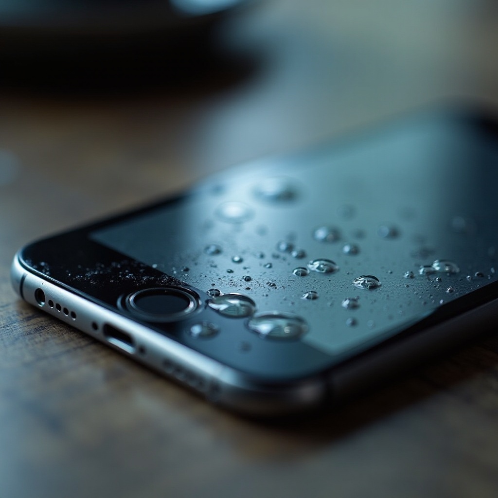 หน้าจอ iPhone กระพริบเสียหายจากน้ำ