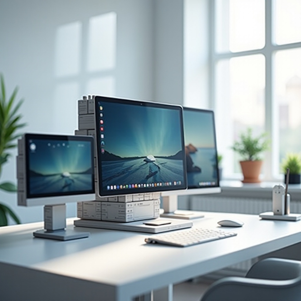 모니터는 레고처럼 함께 쌓입니다