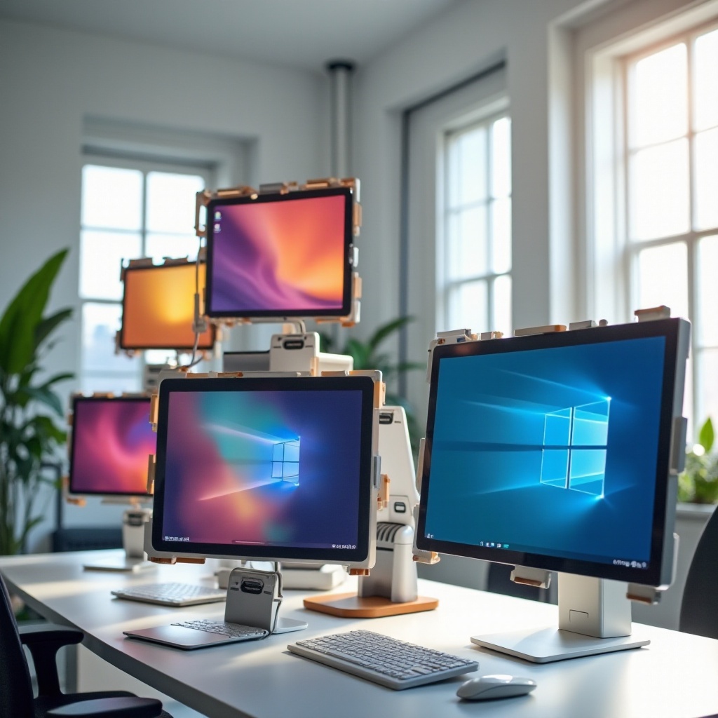 monitory układają się razem jak klocki lego