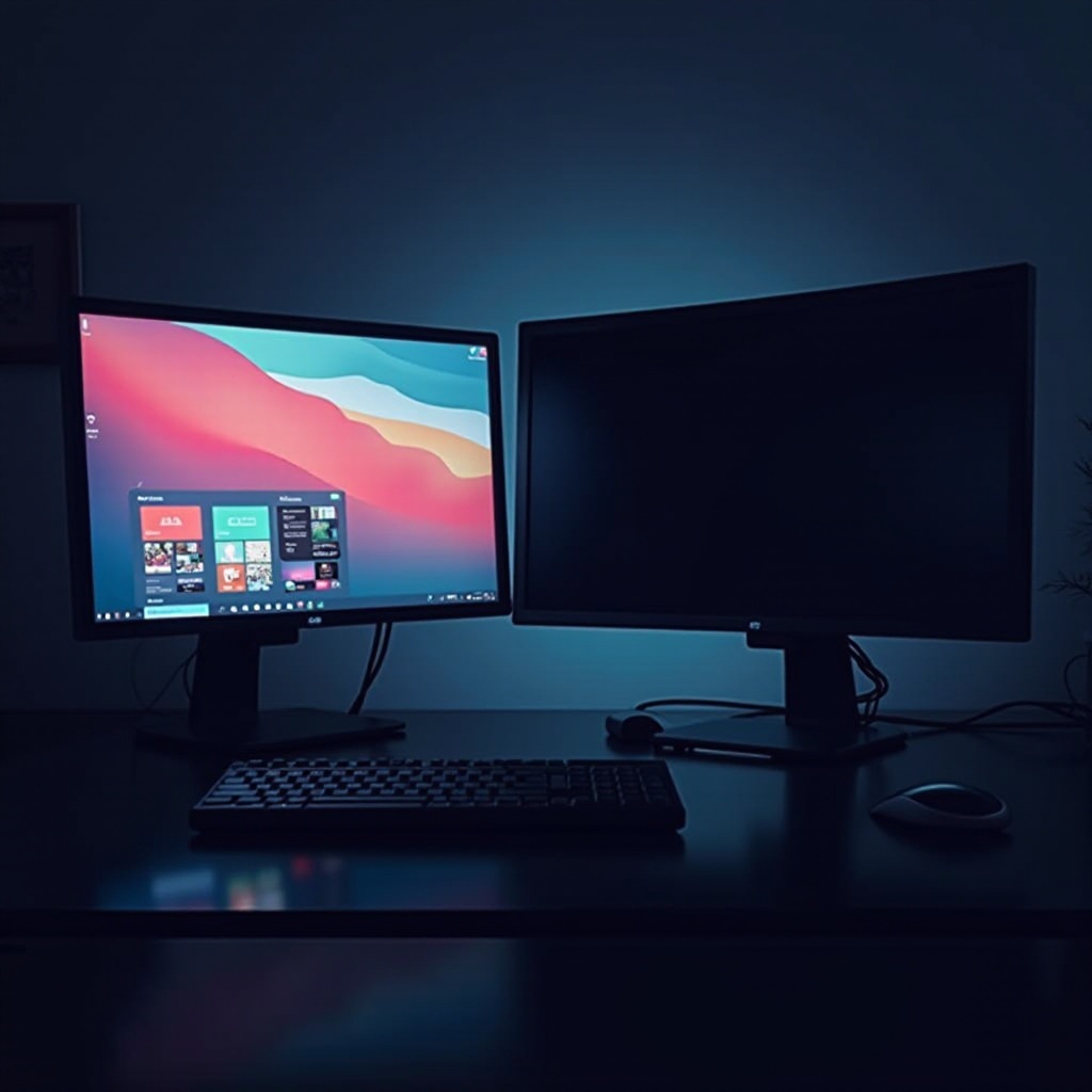 두 번째 모니터에 신호 없음