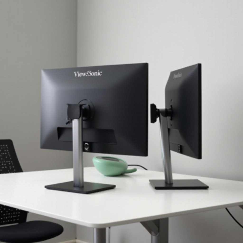 Zmień orientację monitora ViewSonic na pionową