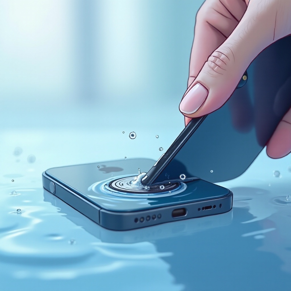 iPhoneのスピーカーから水を出す方法