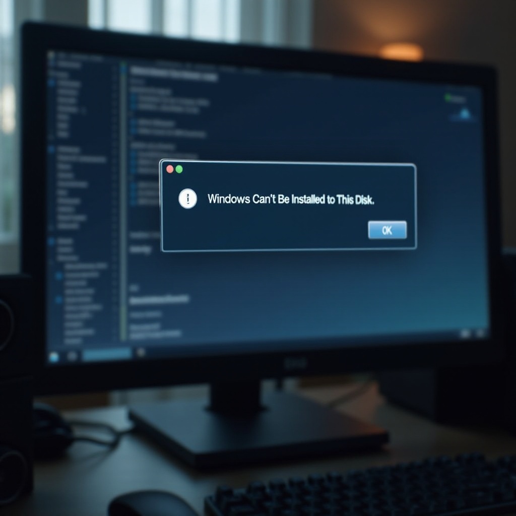 windows cant be installed to this disk