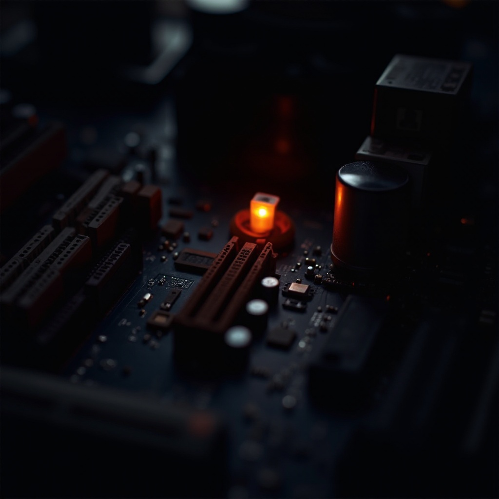 메인보드에 주황색 불빛이 있고 화면 안 나옴