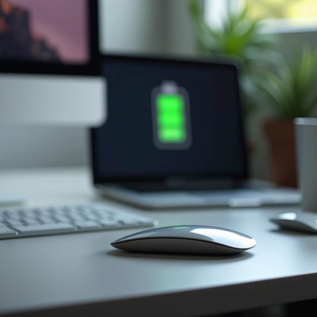 วิธีตรวจสอบแบตเตอรี่ของ Magic Mouse