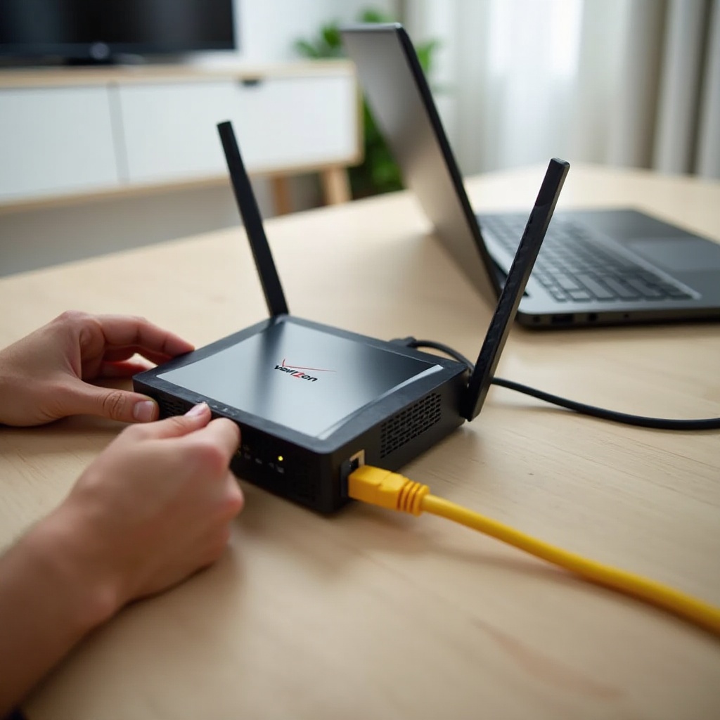 การติดตั้งสายเคเบิลของเราเตอร์ Verizon